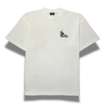 WHITE T-SHIRT BLACK DEMON